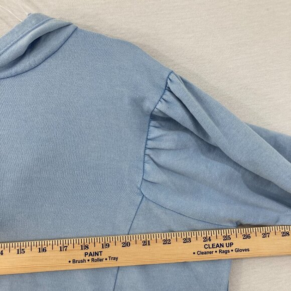 New Wonderly Blue Haze Hoodie Long Sleeve Sweatshirt XL Relaxed Athleisure - Picture 7 of 10